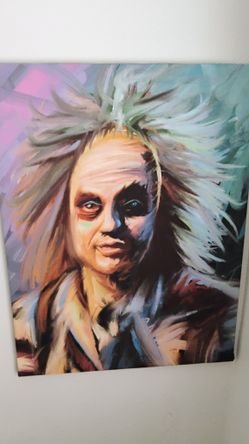 Hand Painted Beetlejuice Painting