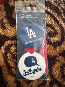 LA Dodgers car coasters