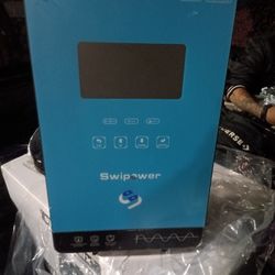 Swipower hybrid solar inverter, which is an off-grid solution that converts DC power from solar panels into AC electricity for household use. 