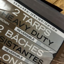 Two heavy duty tarps brand new 12 x 16 each