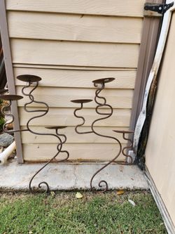 Large Wrought Iron Wall Candelabra – Rustic Tuscan Decor