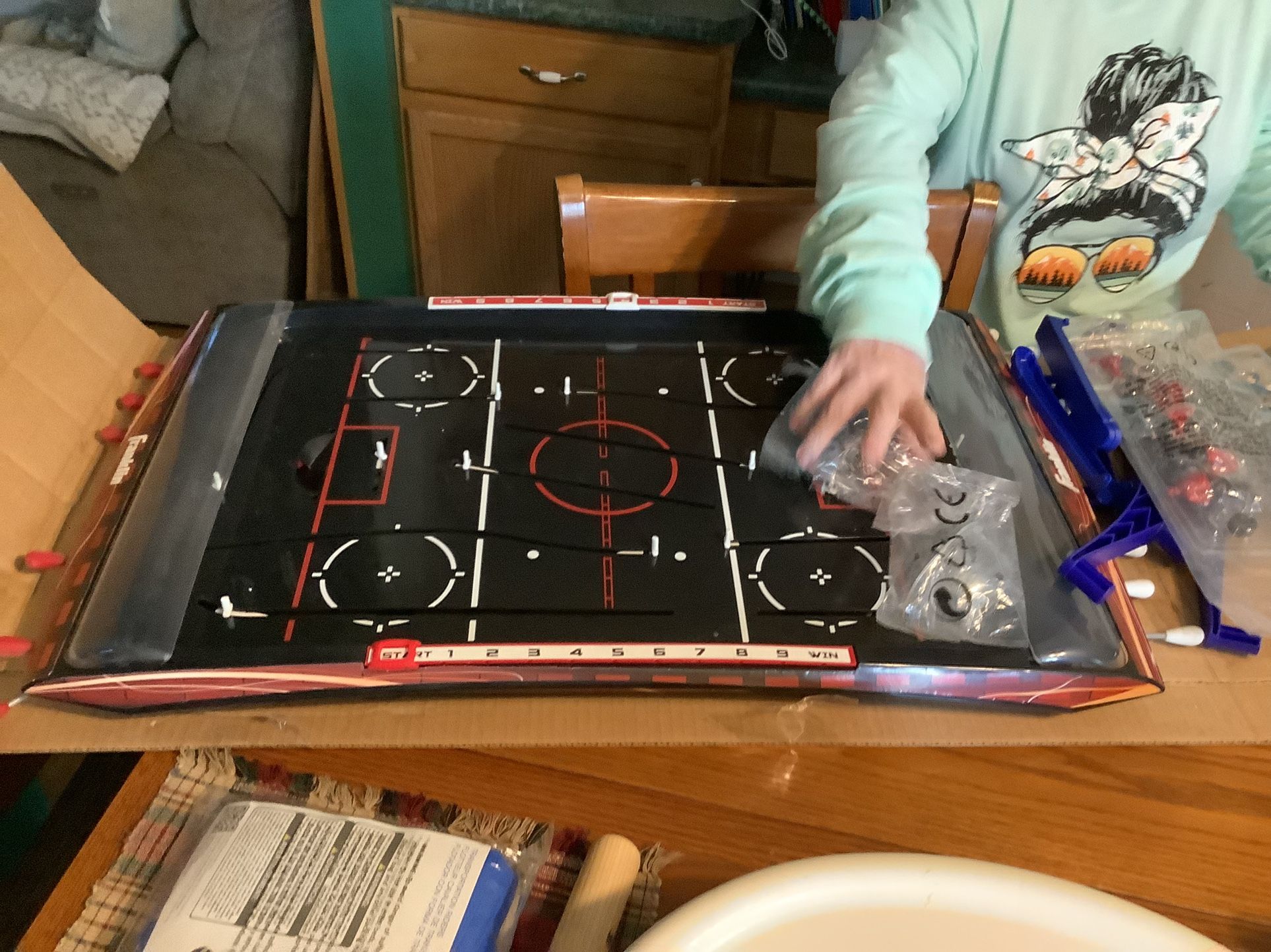 Franklin Rod Hockey Game Brand New In Box All Pieces Present Franklin Sports Tabletop Rod Hockey Game - Gameroom Ice Hockey Table Game for Kids + Adu
