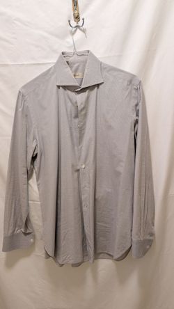 Cifonelli Dress Shirt Gray Micro-Check