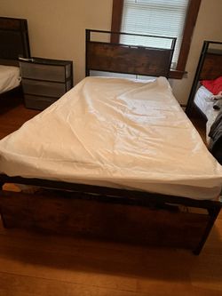 Twin Bed with Memory Foam Mattress (QTY 2)