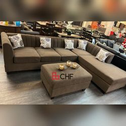 3 Pc Sectional sofa with ottoman