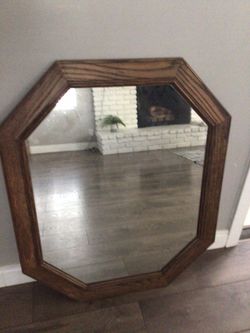 Wood Vintage Mirror 