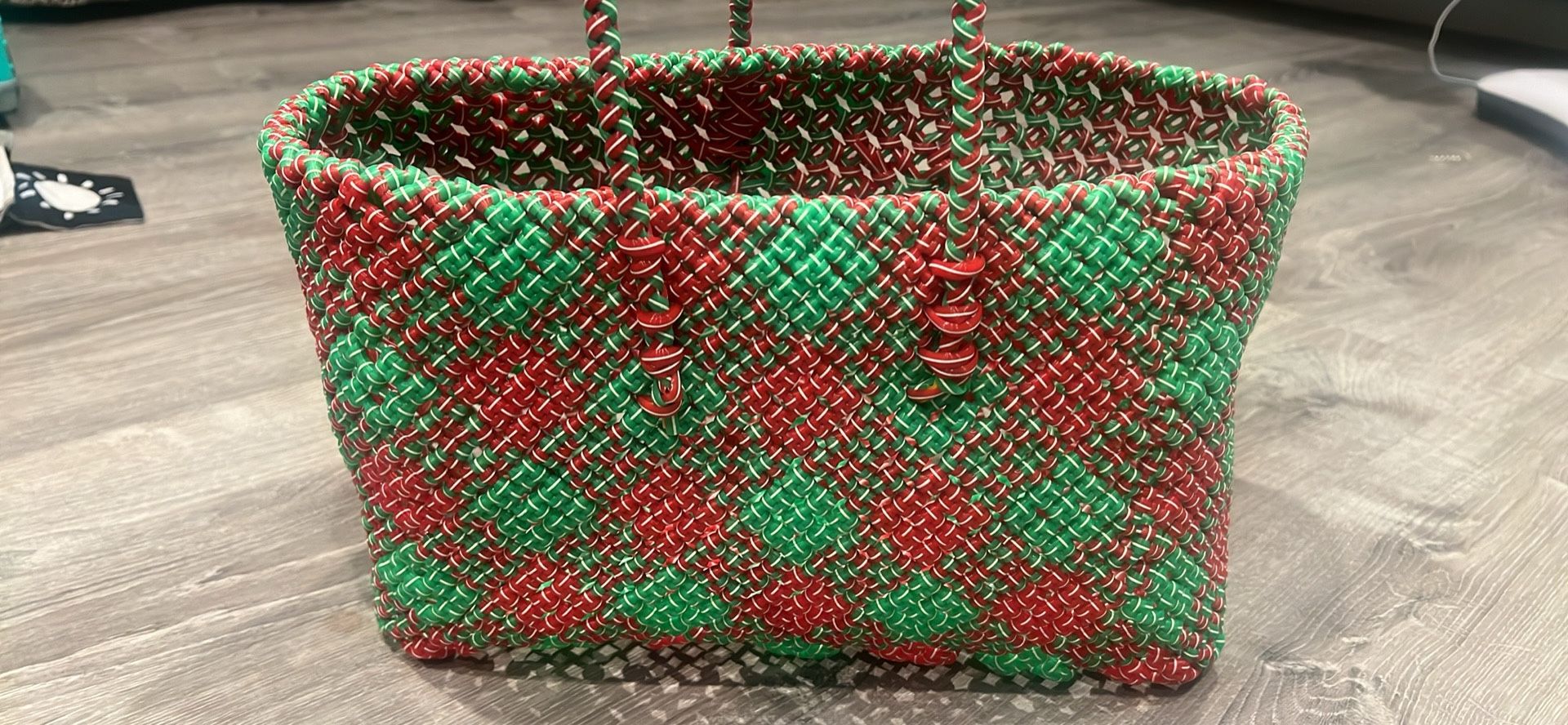 Bag ( Grocery ) ! HANDMADE STRONG WASHABLE MULTIPURPOSE PLASTIC WIRE GROCERY BAG