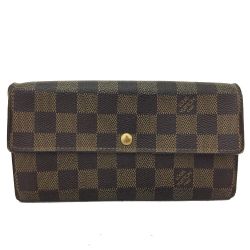 Louis Vuitton Authentic Damier Porte Feuille Sarah Long Bifold Wallet 11597