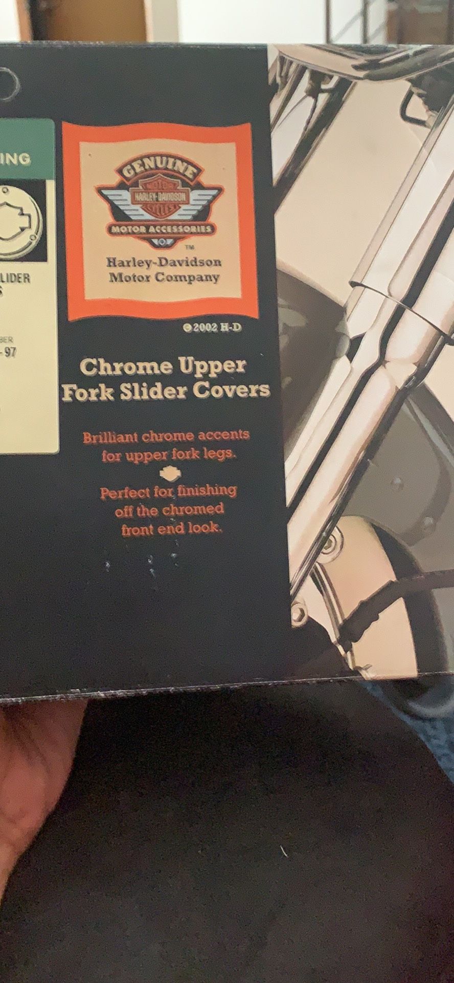 Harley-Davidson chrome Upper Fork Slider Covers