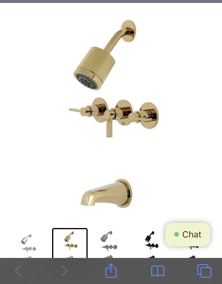 Brass/Gold shower /tub faucet new in box