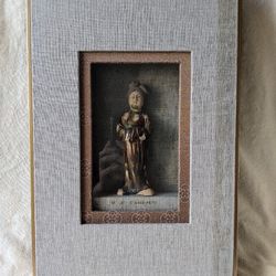 Cloth Framed Vintage Chinese Tang Tri-Colored Glazed Tomb Ceramic "Lady" Statue