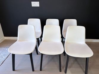 Dining chairs and swirl chair from cb2