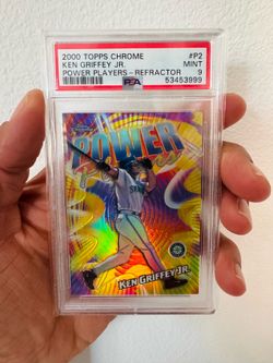 2000 Topps Chrome Ken Griffey JR Power Players Refractor PSA 9