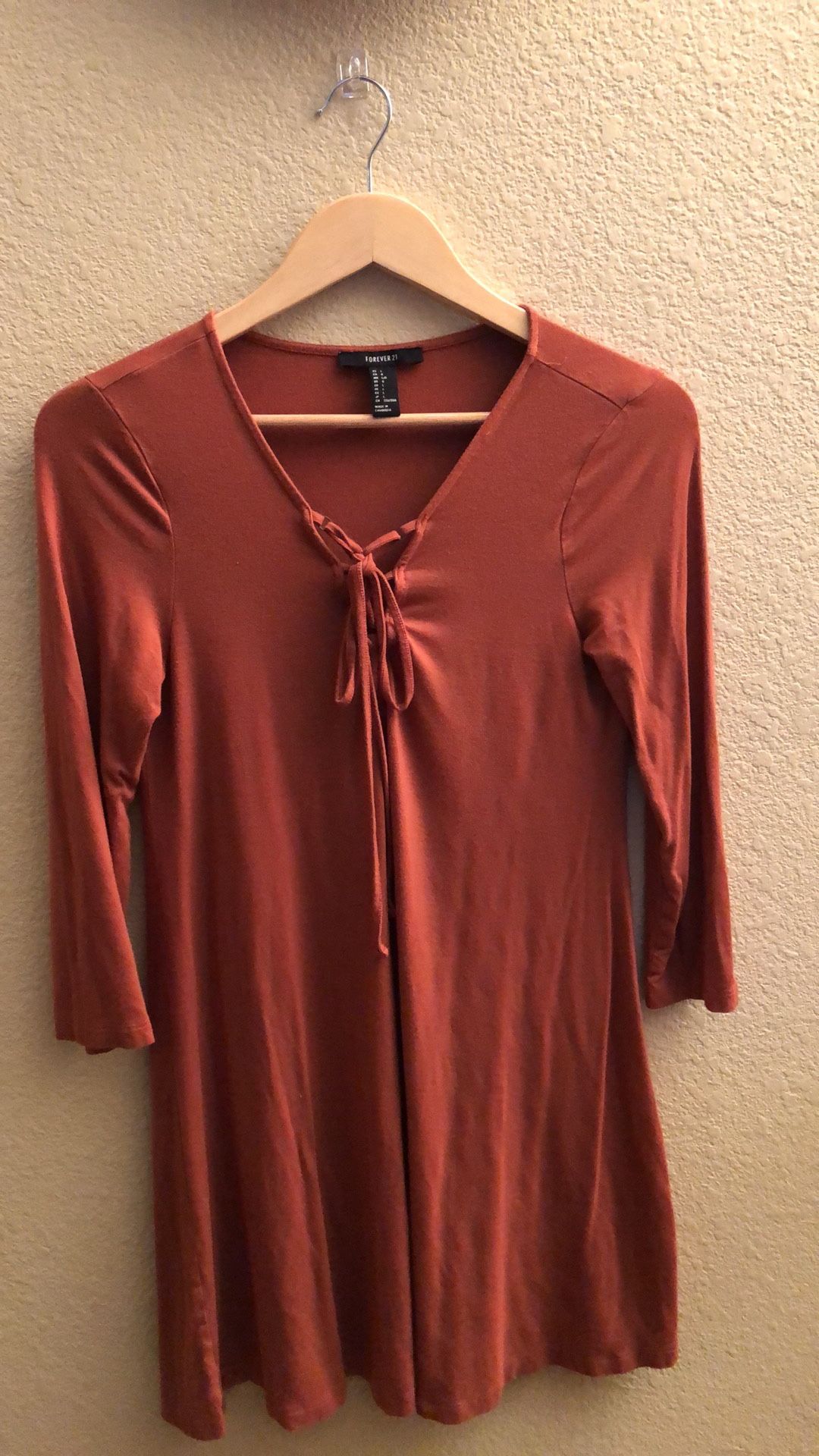 Burnt Orange Dress Tunic M/L