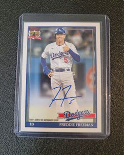 On card Auto Freddie Freeman 2026 Topps 1991 Baseball 75 Years 91A-FF Dodgers 💙