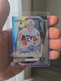 Raiders Dylan Laube signed card
