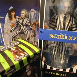 Beetlejuice Collectible Figure and Beetlejuice Bobblehead 