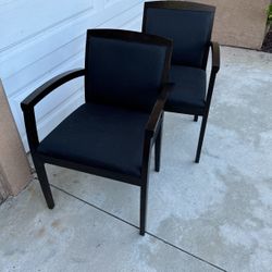Two Office Chairs In Great Shape Dark Wood