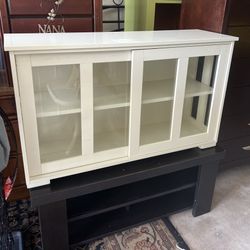 White Storage Display Cabinet