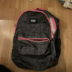 Pink Campus Gray Backpack