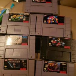 7 super Nintendo Game street fighter killer Instinct.tetris.wars air strike.dirt trax