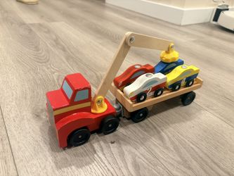 Melissa & Doug Wooden Car Loader Bundle