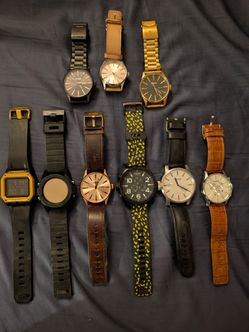 Lot of 9 Nixon Watches Mixed Styles