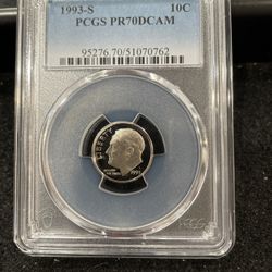 1983 S Gem Proof Perfect Graded Roosevelt Dime Graded At PR70 T-5