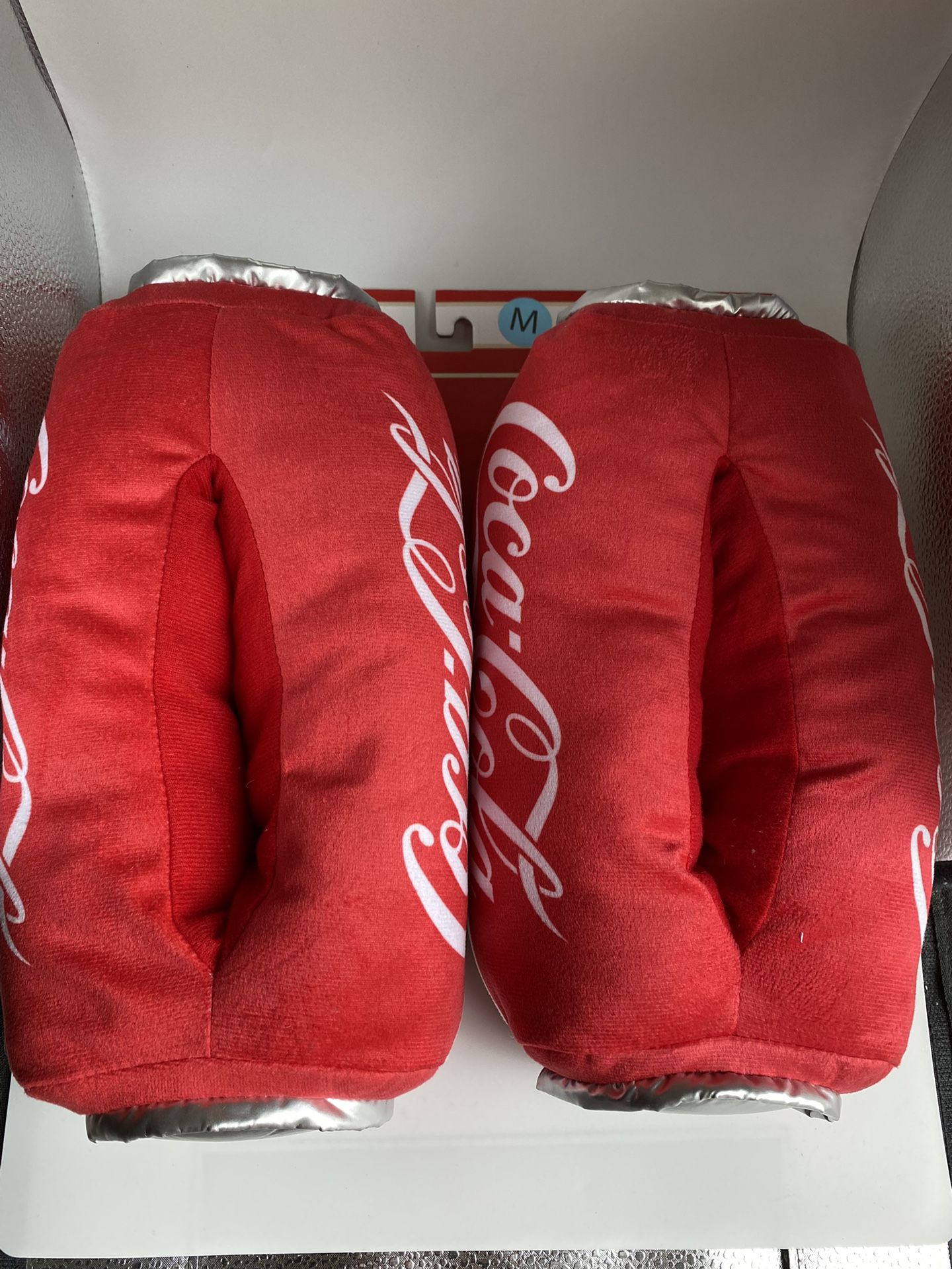 Coca Cola Can Shaped Slippers, Size M, US Women Size 7-8, New