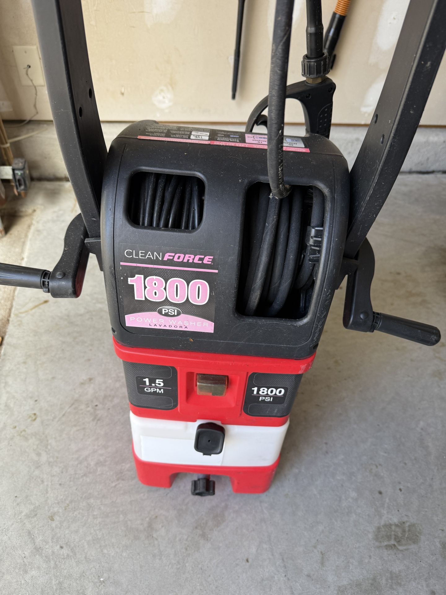 Pressure Washer 1800 Psi 1.5gpm