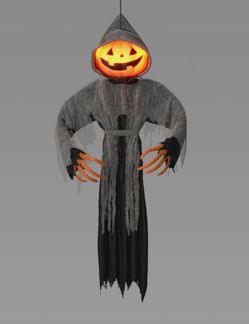 Hanging Halloween Pumpkin Reaper Decoration
