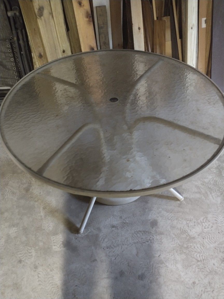 Glass Patio Table With Stand