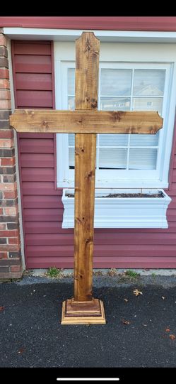 6 Ft Decorative Self Standing Wooden Cross