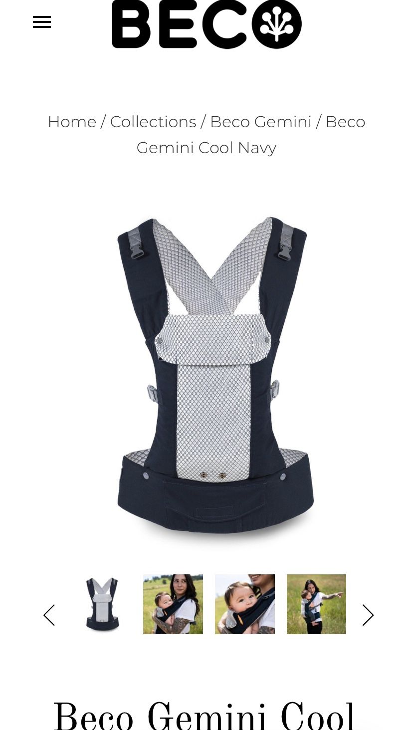 Beco Gemini Cool- Baby Carrier