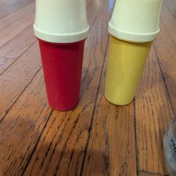 Vintage Tupperware Ketchup And Mustard Dispensers  OBO 