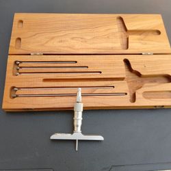 Scherr Tumico Micrometer Depth Gauge Set Tools 