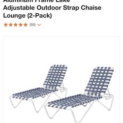 Aluminum lounge chairs 2 Pack $300 Each 