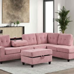 New Sectional + Ottoman Set