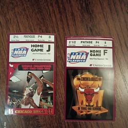 Vintage Chicago Bulls Playoff Ticket Stubs