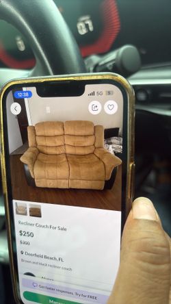 I have a used recliner couch need gone today
