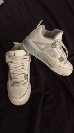 Size 7y Nike Air Jordan 4 Retro "White Oreo"