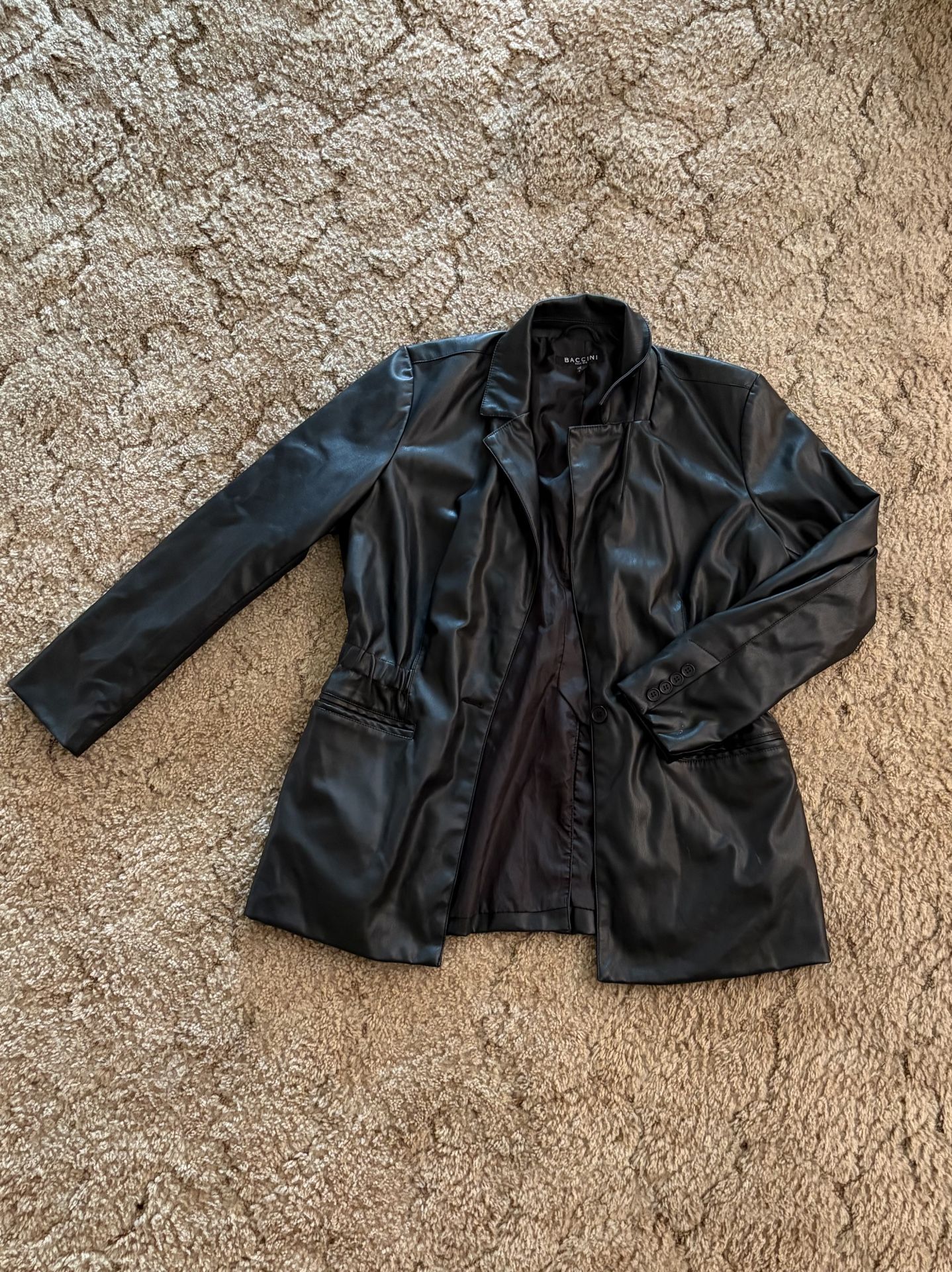 Black leather jacket
