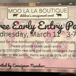 Free MooLaLa Ticket For Wednesday 3-7pm