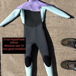 O’Neil HyperFreak  Wet Suit  Women’s Size 12
