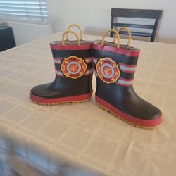 Cute Fire Rescue Rain Boots