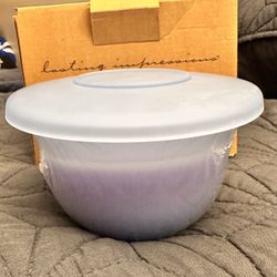 Tupperware Lasting Impressions Collection Candle Blue Lilac Blossom #42471 - NEW
