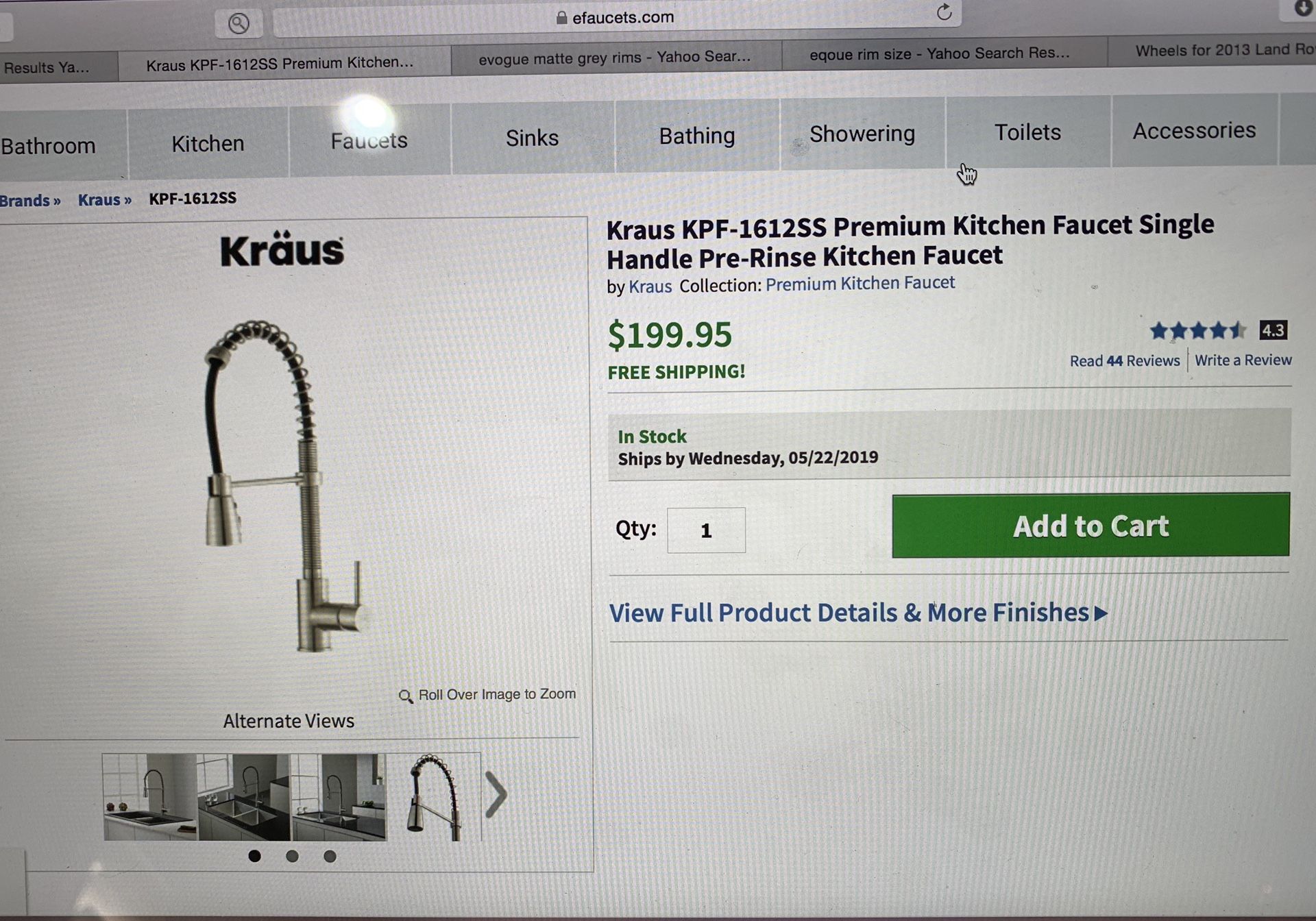 Brand new Kraus premium kitchen Faucet $199 Retail