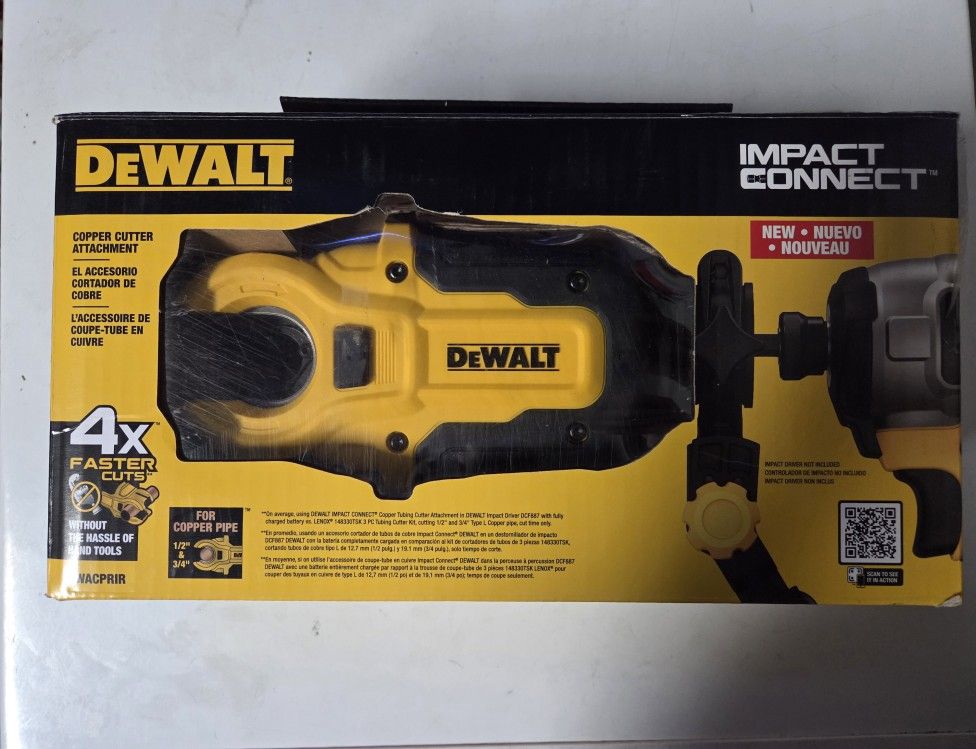 DEWALT IMPACT CONNECT Copper Pipe Cutter Attachment DWACPRIR