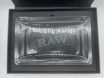RAW Crystal Glass Rolling Tray LIMITED EDITION