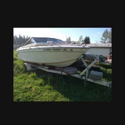 17' Sunrunner Boat With Trailer 